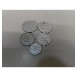 5 Chappell Nebr "Aden Kampfe" Trade Tokens