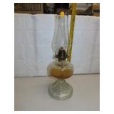 Antique MB Co Oil Lamp 18" to top of chimney