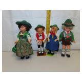 4 Baitz Austrian Dolls (tallest = 10&3/4")