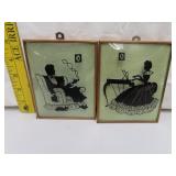 Pair of Vintage Silhouette Pictures 5" x 4"