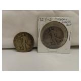 1929S & 1935 Silver Walking Liberty Half Dollars
