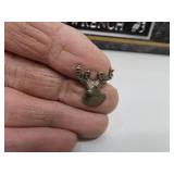 Small Sterling Silver Elks (BPOE) Screwback Pin