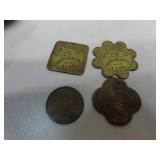 4 North Platte Trade Tokens (2=Lierk Sandall Co &