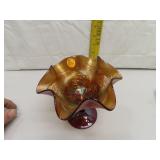 Carnival Glass Compote 5&1/2" x 6"