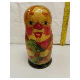7 Piece Russian Lacquer Stacking Dolls