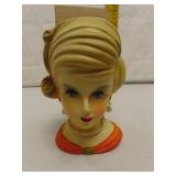 Vintage Lady Head Vase 4&3/4"
