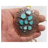 Ornate Vintage Bell Corinthian Turquoise & Solid