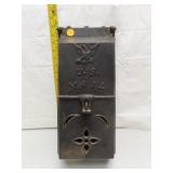 Antique Cast Iron U.S. Mail Box 17" x 7&3/8" x