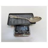 19.04 grams Vintage Sterling Silver Souvenir Spoon