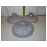 3 Antique Light Shades 8&1/2" x 3&1/2" x 2&1/4" on