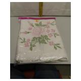 Vintage Cross Stitched  83" x 66" Good Condition