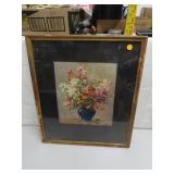 NO SHIPPING -Vintage "Signed" Print 20" x 17&1/2"