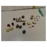 11 Pairs of Vintage Clip Earrings