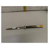 Vintage Stiletto Lock Blade Knife with Bone