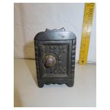 Vintage Cast Iron "Safe" Bank 5&3/4" x 4&3/4" x