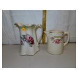 2 Antique Pitchers 1= 8" and 1=5&3/4"