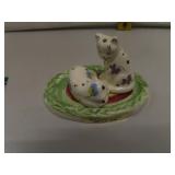 Vintage Cat Salt & Pepper Shakers with Tray by