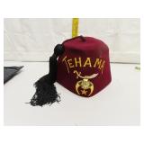 Vintage Tehama Shriners Fez Hat