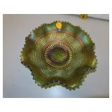 Northwood Carnival Glass Greek Key Bowl 9" x2&1/2"