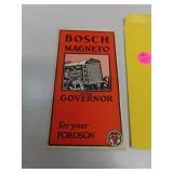 Vintage Bosch Magneto and Governor Brochure
