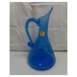 Vintage Art Glass Pitcher 9&3/4"