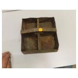 Vintage Carpenters Nail Box 9" x 9" Square
