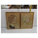 NO SHIPPING - 2 Pastel Paintings (16&3/4" x