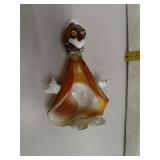 Vintage Art Glass Clown Dish 10&1/2" x 7"