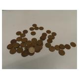 50 (1948D) Wheat Pennies