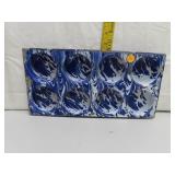 Antique Blue & White Swirl Enamelware Biscuit Pan