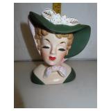 Vintage 1959 Napco Lady Head Vase #C4414C