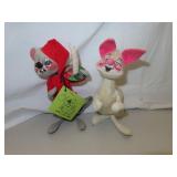 2 Vintage Annalee Dolls (mouse has tag) 6&3/4"
