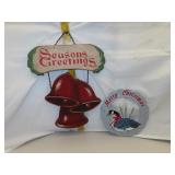 2 Handmade Wood Christmas Door Wall Decor