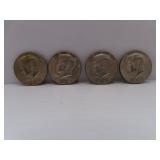 4 (40% Silver) Kennedy Half Dollars (2=1968 &