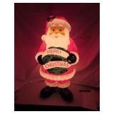 NO SHIPPING - 32" Blow Mold Santa with Tag (Works)