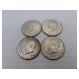 4 (90% Silver) 1964 Kennedy Half Dollars