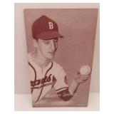Vintage Warren Spahn Exhibit Card