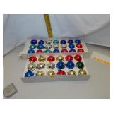 39 Vintage Glass Christmas Ornaments 1&3/4" Balls