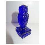 Vintage Cobalt Blue Glass Wise Owl 3&5/8"