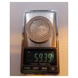 59.39 grams .999 Pure Silver Nebraska Centennial
