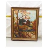 NO SHIPPING - Vintage Oil on Canvas Print Signed