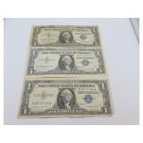 3 ($1.00) Silver Certificates