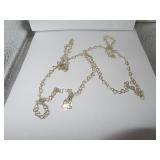 24.27 grams 925 Milor Italy 53" Hearts Necklace