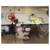 NO SHIPPING - 4 Piece Metal Christmas Yard Decor