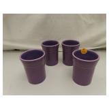 4 Purple Lilac Fiesta Tumblers 3&3/4"