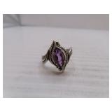 Ornate Ring Signed Sterling with Makers Insignia