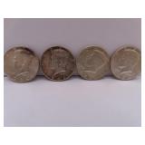 4 (1964) Kennedy Silver Half Dollars