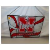 Nebraska Huskers Window Hanging Leaded Glass