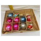 10 Vintage Christmas Tree Ornaments (7 = glass &