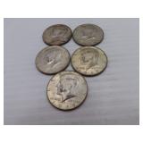 5 Silver Kennedy Half Dollars = 1 = 90% & 4 = 40%